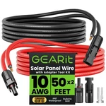 Gearit 10AWG Solar Extension Cable (50FT Black - Red) To Female Sol... New. Price: $138.68.