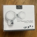 Wasserstein 3-IN-1 Floodlight Charger Mount For Wyze & Noorio Cameras White Open. Price: $25.00.