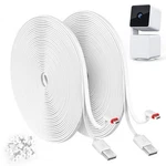 Pack 25FT Power Extension Cable Compatible With Wyze Cam Pan Feet, White New. Price: $14.64.
