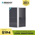 Renogy N-type 16BB 12V 250W Bifacial Solar Panel Double-side High-efficiency Pv New. Price: $242.99.