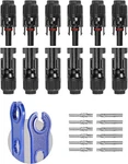 Bougerv 12 Pcs Solar Connectors With Spanners Panel Cable 6 Pai New. Price: $16.99.
