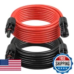 Solar Extension Cable 8AWG 20FT 2-PACK (red + Black), Pv Wire With Male/female New. Price: $90.21.