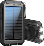 Solar Power Bank 36800MAH Portable Charger 5V3.1A,QC 3.0 Dual 2 Usb,led Fl Open. Price: $24.99.