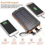 Solar Power Bank Camping Travel Flashlight Tablet Phone Charger Dual Usb Led New. Price: $14.95.