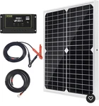 Topsolar Panel Kit 20W 12V Monocrystalline 10A Charge Controller Open. Price: $25.00.