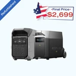 Ecoflow Delta PRO3 7600WH Power Station With Extra Battery Refurbished Certified. Price: $3199.00.