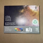 Winsor & Newton Professional Watercolour Field Set 14 Half Pan Brush 15PC. Price: $32.00.