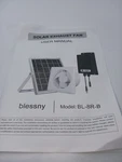 Blessny Solar Powered Exhaust Fan Model BL-8R-B Open. Price: $61.60.