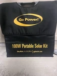 Go Power! 100W Portable Solar Kit Open. Price: $250.00.