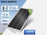 Eco-worthy 100W Watt 12V Monocrystalline Solar Panel 9BB Cell For Home Rv...ok New. Price: $48.99.