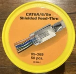 Ideal Shielded Feed-thru CAT6A/6/5E Pn 85-369 Modular Plug 50 Pieces/jar RJ45 New. Price: $79.99.