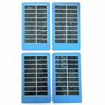 (pkg 4) 2W Sunstream Solar Panel, 5.5V 0.360AMP, Usb Output, Waterproof, Blue Open. Price: $24.95.