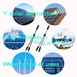 Woodguilin Y Connector,solar Branch Parallel Cable,solar 1 3 Male Fem New. Price: $38.95.