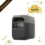 Ecoflow Delta 3 1024WH 1800W Portable Power Station LIFEPO4 Battery Refurbished Certified. Price: $570.00.