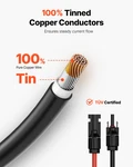 100FT Solar Panel Extension Cable, Black + Red (set Of 2) New. Price: $144.11.