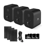 Z-edge 3 Pack Wifi Smart Cameras With Solar Panels & 16GB Tf Cards, Mic, Speaker New. Price: $129.99.