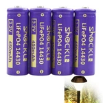 Funkawa (4-PACK) Shockli 14430 3.2V 450MAH LIFEPO4 Rechargeable Solar... New. Price: $13.03.