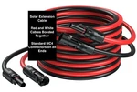 100FT Black + Red 10AWG Solar Panel Extension Cable Flexible Wire Connectors New. Price: $79.99.