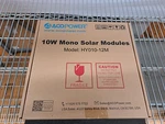 New, Acopower, HY010-12M-10W, 12V Solar Panel For Battery Charging. Price: $20.00.