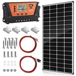 Bifacial 100W Solar Panel Kit With 10A Pwm Charge Controller, Cables, Connect... New. Price: $142.51.
