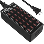 Usb Charging Station, 100W/20A 24 Port Desktop Multiple Device Charger Statio... New. Price: $43.35.