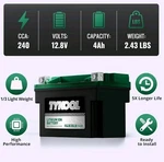Tykool, 2X Cranking Power, Lithium LFP9-BS-STD For YTX9-BS YTX7A-BS Battery New. Price: $110.00.