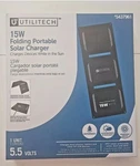 Utilitech 15W Folding Portable Solar Charger New. Price: $30.00.