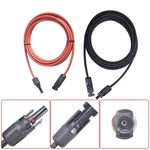 Pair 12AWG 15 Feet Black And Red Solar Panel Extension Cable Wire Connector New. Price: $16.21.
