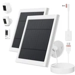 Paodekua White Solar Panel For Ring Camera 2 Pack With Usb-c Barrel Plug Adapter New. Price: $34.99.