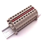 Power Distribution Terminal Blocks 10 Connector Rail Dinkle 8AWG 50A 600V New. Price: $28.99.