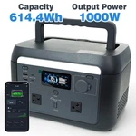 Portable Power Station 1000W (peak 1600W) 614.4WH LIFEPO4 Battery Generator New. Price: $255.99.